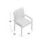 Chaise de patio empilable avec coussin Lindy