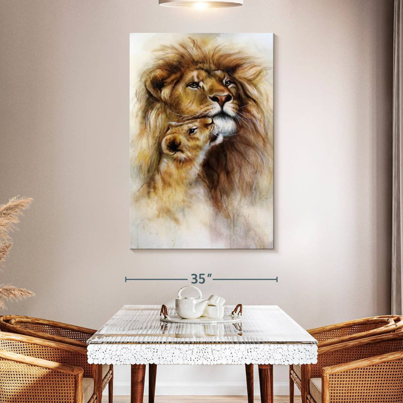Brampt Lion And Lioness Romance, 51" H x 34" W