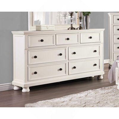Commode transitionnelle avec 7 tiroirs et plateau à bijoux