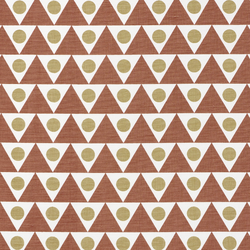 Tissu Schumacher X Studio Bon Pennant, Terre cuite