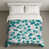Motif floral bleu