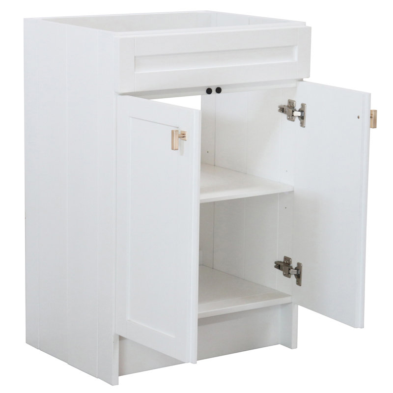 Base de meuble-lavabo simple SmartFold de 23 po seulement en blanc