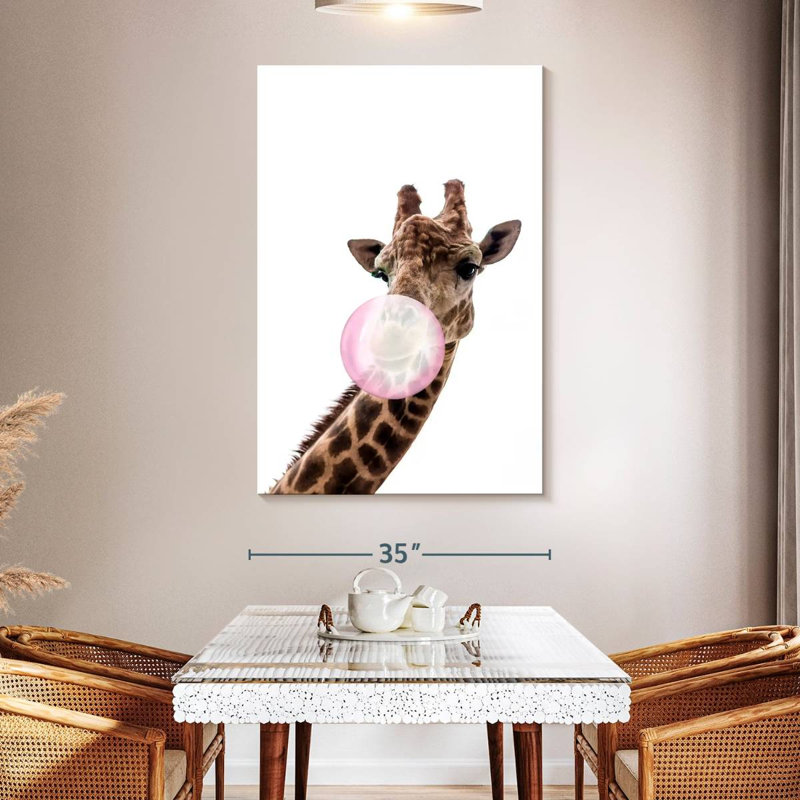 Girafe à bulles, H 51 po x l 34 po x P 1,25 po