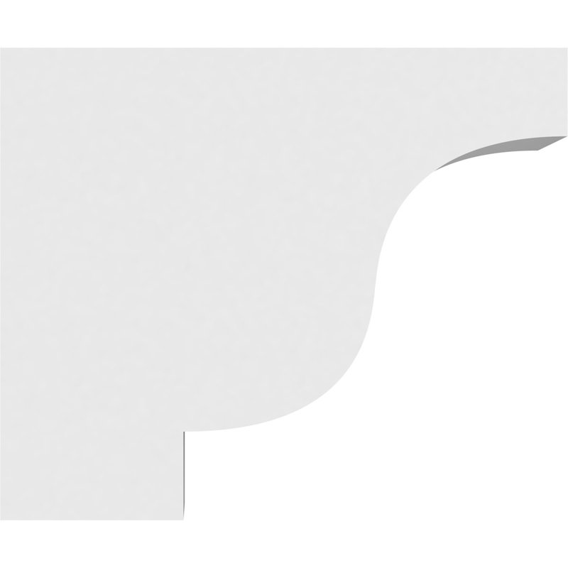 5"W x 10"H x 12"L Standard Newport Architectural Grade PVC Rafter Tail, 10"H x 5"W x 12"D