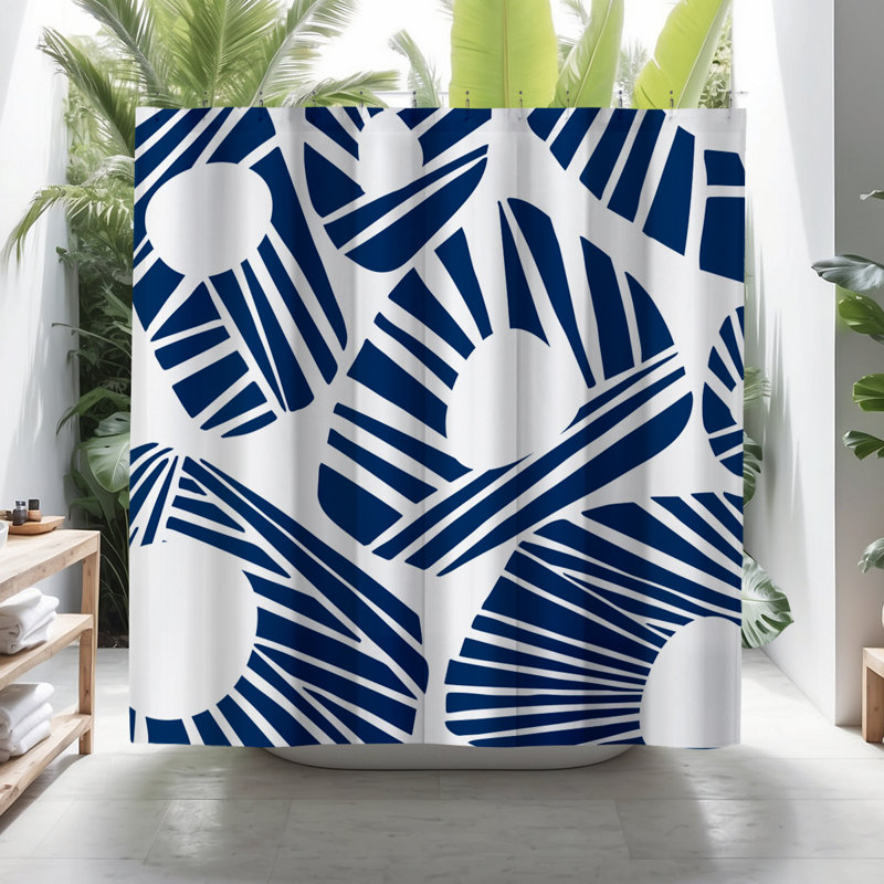 Rideau de douche Coco, Bleu marine