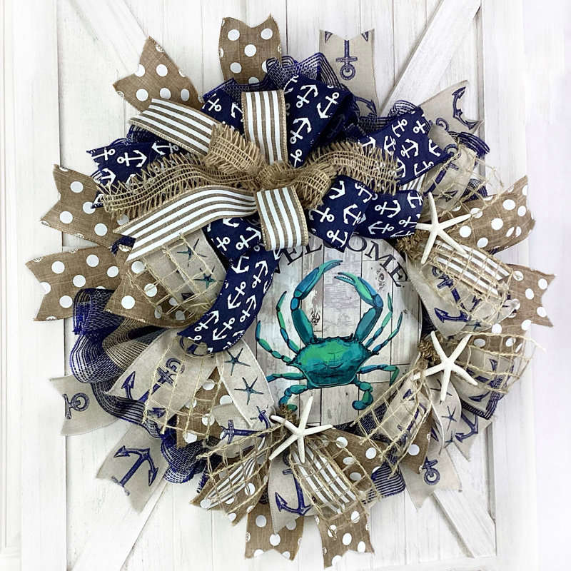 Couronne en crabe 18 po Welcome