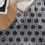 Carreau de sol en porcelaine mate de 8,58 po x 9,89 po Ontario Hexagon-91596114