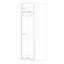 Tariah Modern corner wardrobe with 1 door, clothing rail and shelves, engineered wood, beige, 89.5 cm W x 210.5 cm H x 89.4 cm D