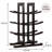 12 Bottle Bamboo Wine Rack with Compact Countertop Design, Dark Espresso