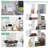 5-Tier Wood Geometric Bookshelf With S Shaped Design-2034661840