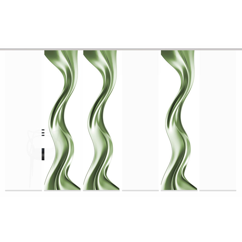 Room Darkening Sliding Panel, Green
