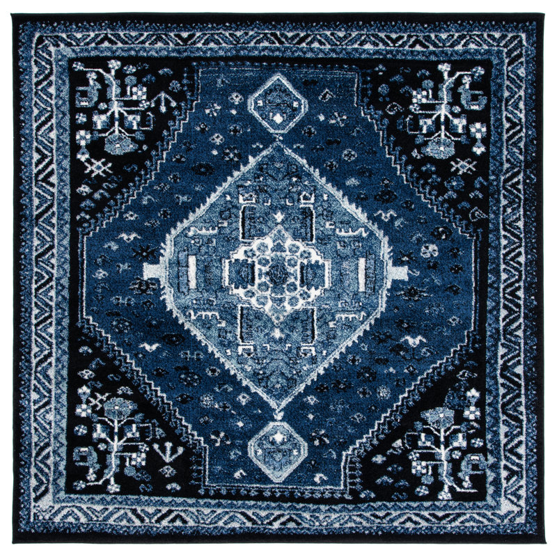 Tapis performance oriental rétro Hamadan, Carré 6 pi 7 po