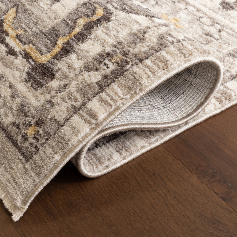Devaki Traditional Medallion Area Rug, Rectangle 4' x 6'4"
