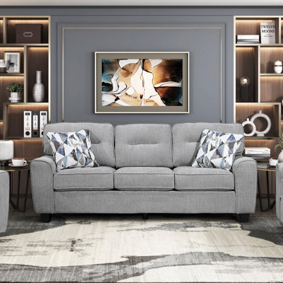 Canapé en tissu durable avec coussins décoratifs Bellefonte