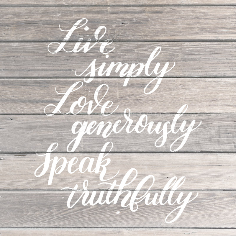 Sentiments On Wood II by Grace Popp - Wrapped Canvas Print, 122cm H x 122cm W