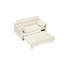 Beige 2 Velours Moderne, Canapé-lit 3 en 1 convertible, avec dossier, oreiller, 84 cm de largeur, 140 cm de profondeur, 83 cm de hauteur, Lit convertible, gigogne