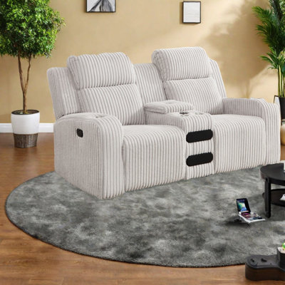 Premium Corduroy Recliner Sofa Set, Modern Comfort For Home Entertainment