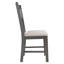 Ensemble 5 pièces de table de salle à manger et de chaises rondes Trexm avec pieds de forme spéciale et dossier de chaise creux de conception exquise pour la salle à manger (gris)