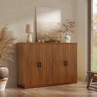 Modern Minimalist Style 47.3‘’ Wide Fluted Panel Sideboard