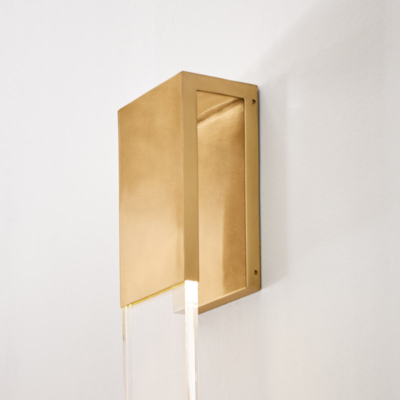 Kulma - Light LED Outdoor Wall Light, Natural Brass, 20.4" H x 4.5" W x 3" D