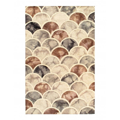 Valor Geometric Area Rug in Brown/Gray