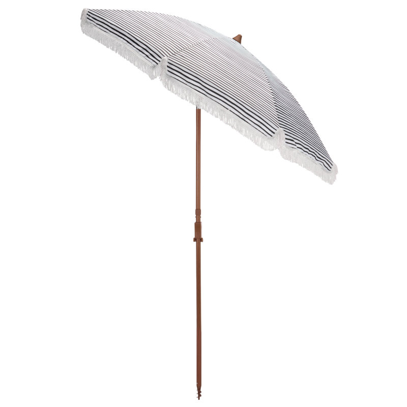 Parasol 6,5 pi Arondell, Rayure noir / blanche
