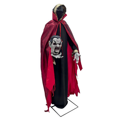 Haunted Hill Farm 5ft 11in Decapitated Vampire Holding Head Halloween Animatronic with Motion and Red LED Eyes