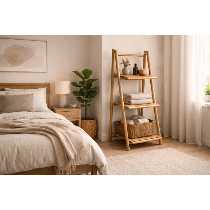 Lapta Ladder Bookcase, Beige