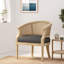 Chaise d'appoint en bois d'hévéa gris anthracite-93363569