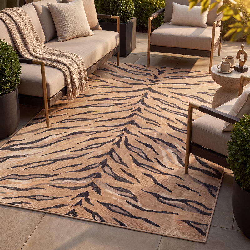 Tapis Fayalite à motifs animaux, crème, noir et beige, antidérapant, à poils courts, pour l'intérieur et l'extérieur, adapté aux animaux de compagnie, salon, chambre, salle à manger, entrée, couloir, bureau, lavable
