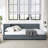 Full Size Upholstered Tufted Bed Frame, Sofa Bed Frame With Comfortable Backrest And Armrests, Full Size Bed For Bedroom, Living Room,Velvet, Grey(80.5''*59''*30.5'')-874743922