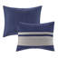 Blue King Comforter . 7 Piece Faux Suede. Filling. Soft Touch Design. Embroidery On Pillows. Includes Comforter, Shams, 3 Pillows, Bed Skirt. Machine Washable. Steam Iron For Fine Texture.-116011221-116011225