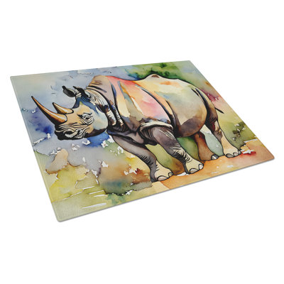 Rhinoceros Glass Cutting Board Large