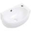 Lavabo de salle de bain mural en céramique blanche, 16 po x 11 po, à faible absorption d'eau, résistant aux acides, l 16,5 po x l 11 po, fixé aux taches et au ternissement
