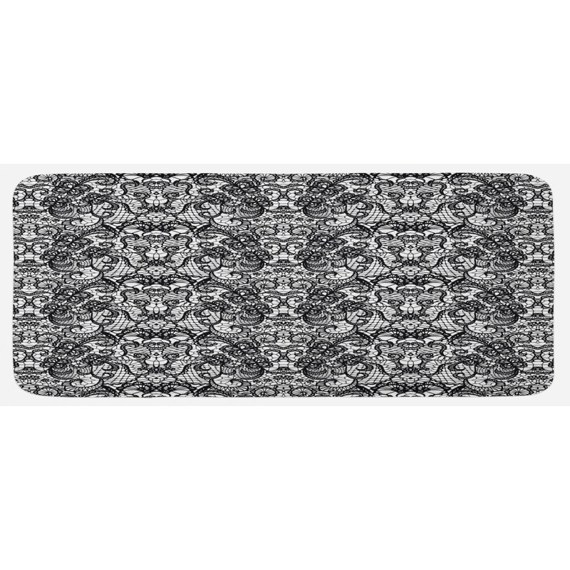 Traditional Solid Colour Synthetic Kitchen Mat