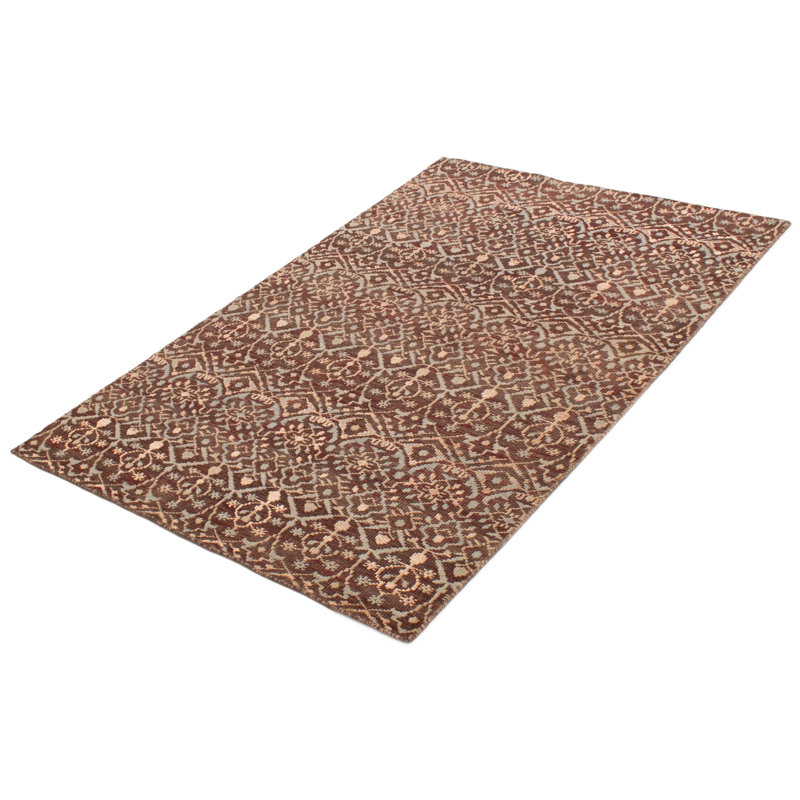Tapis brun foncé noué à la main 5 pi 0 po x 7 pi 6 po Tangier
