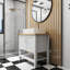 Ensemble de meuble-lavabo 32 po avec lavabo, meuble-lavabo simple avec portes et tablette ouverte, petit meuble-lavabo en bois massif avec lavabo