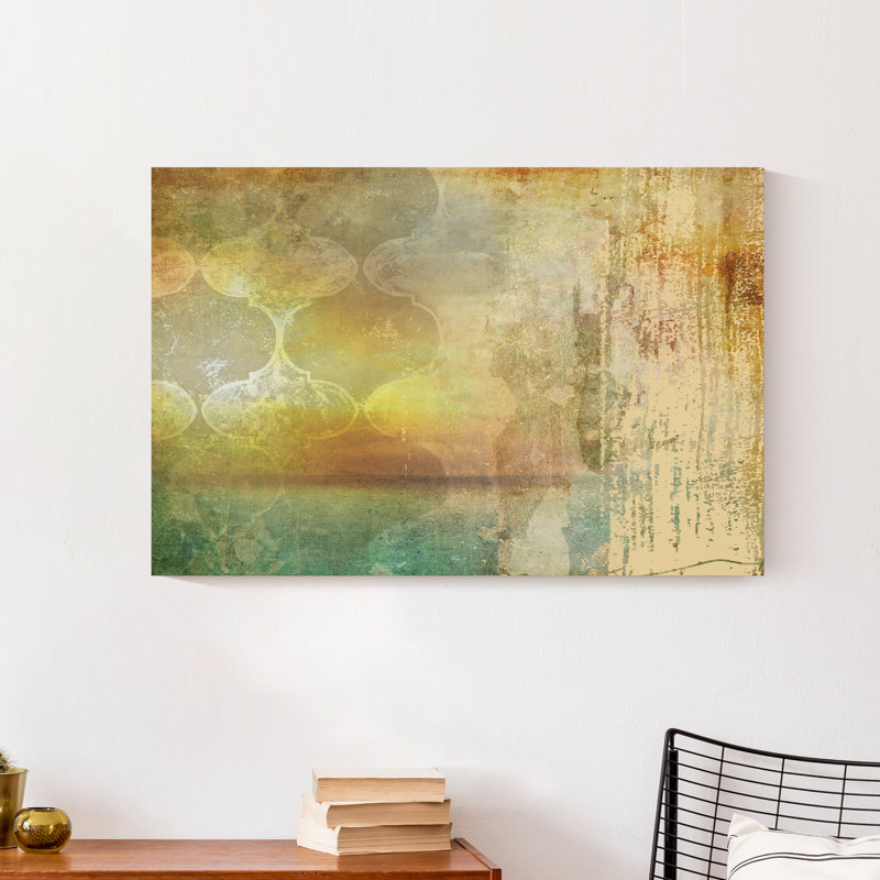 Coucher de soleil abstrait - Reproduction d'art sur toile sans cadre