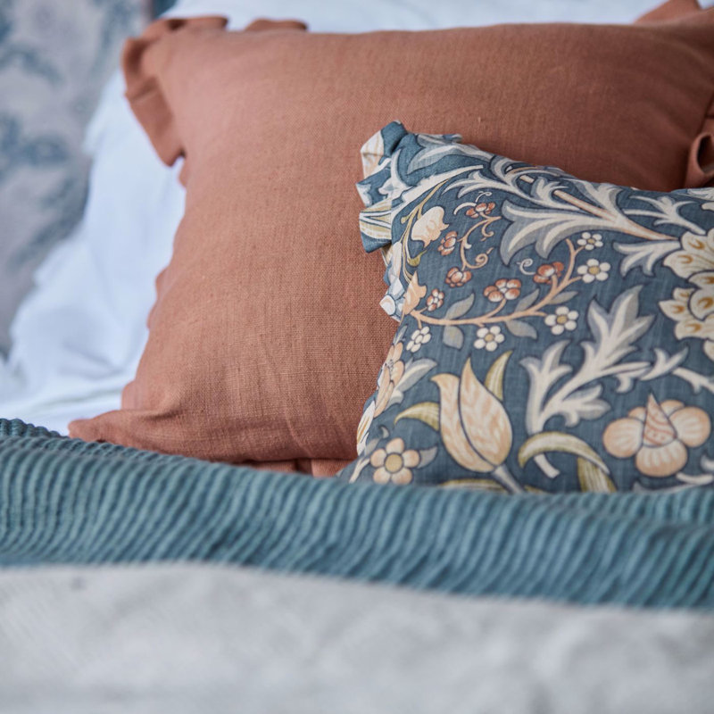 Emery Walker's House Trent Fabric, Madder/Webb's Blue