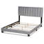 Lit-bateau tapissier très grand Exmore, velours gris l 80,30 po x L 83,30 po x H 47,00 po Exmore-1304413006-1304386315