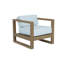 Coastal Teak Patio Chair with Sunbrella Cushions-487892798