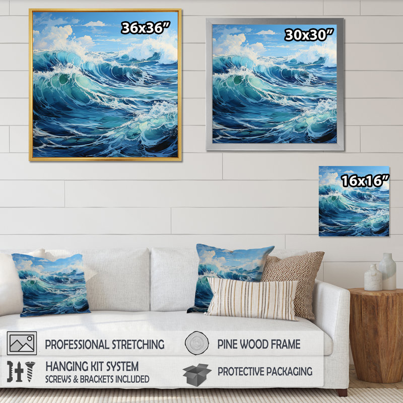 Ocean Sapphire Infinity I - Nautical & Beach Canvas Prints, Toile tendue, H 24 po x l 24 po x P 1 po