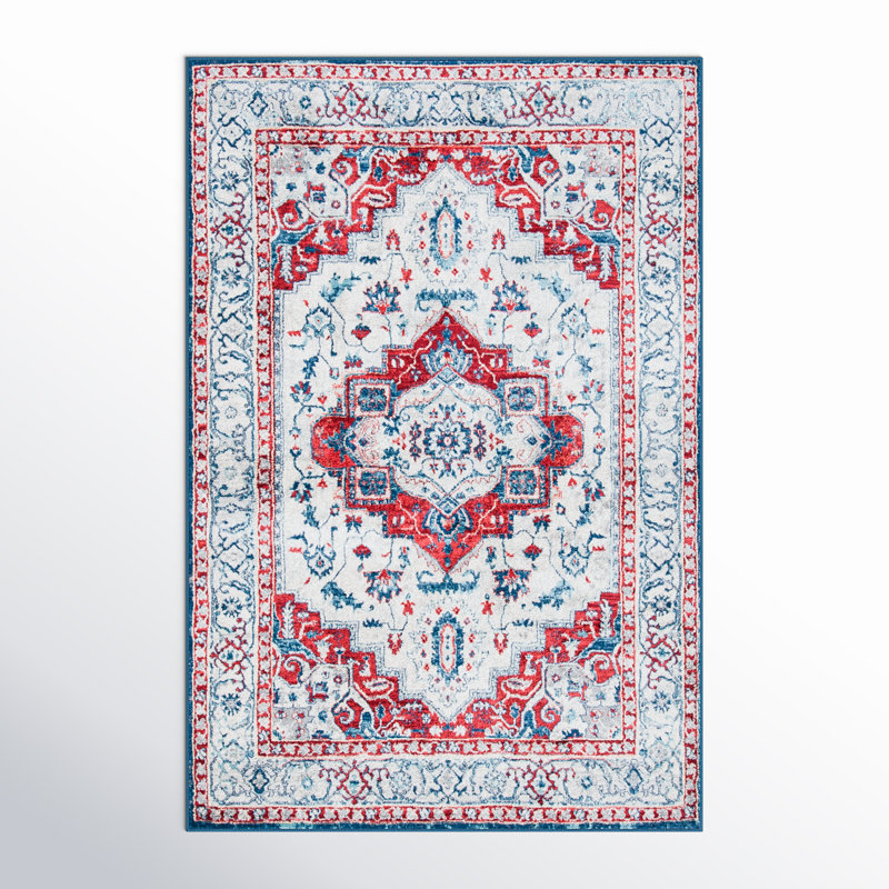 Aurich 851 Area Rug In Beige / Red, Rectangle 9' x 12'