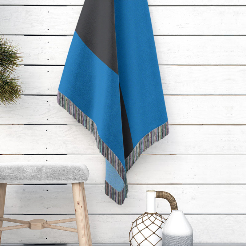 Couverture en coton basket Golden State, l 52 po x L 37 po, Golden State bleu royal / ardoise