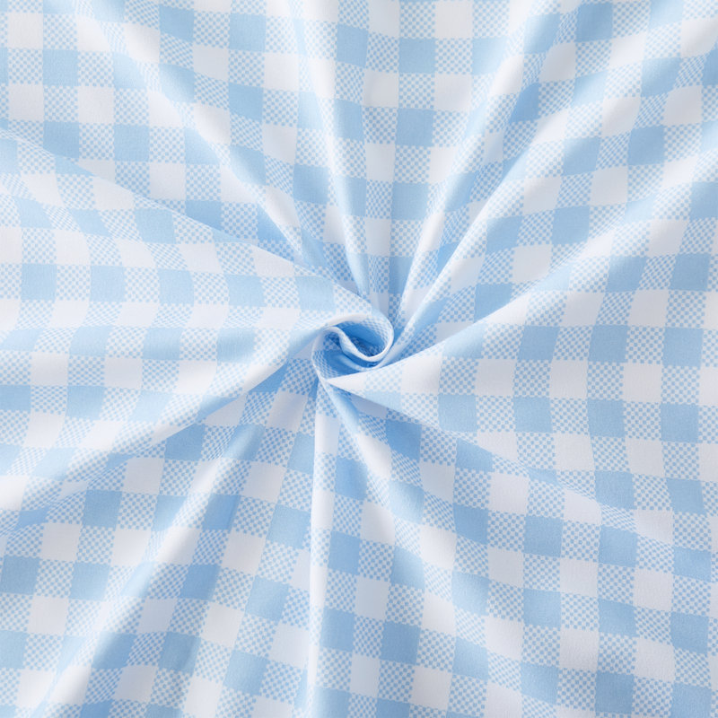 Draps en microfibre classiques pour enfants, Simple, Bleu guingan