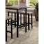 Ensemble de 5 tables de salle à manger à hauteur de comptoir 5 tons noir et gris Sturdy Me | Métal noir et gris