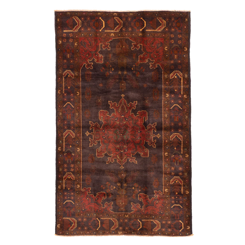Tapis bleu marine Teimani 3 pi 9 po x 6 pi 2 po