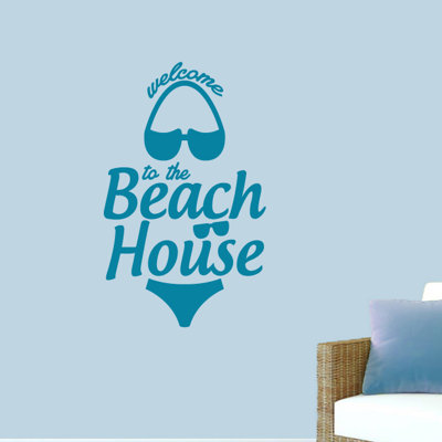 Décalcomanie murale "welcome to the beach house"