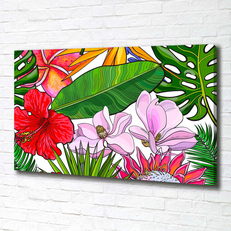 Hawaiian Flowers - Wrapped Canvas Print