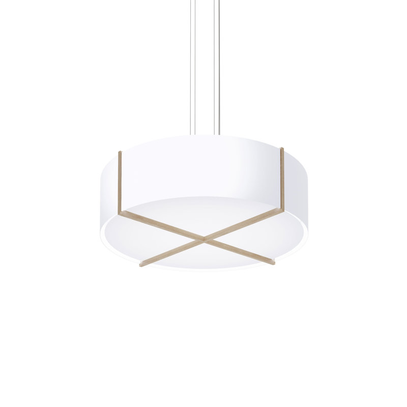 Plura 4 - Light LED Pendant, 3500, White Washed Oak
